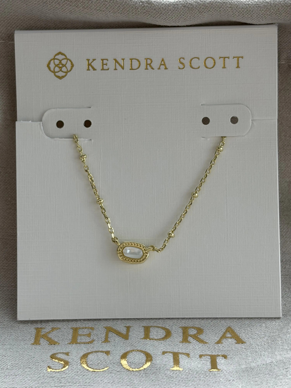 Kendra Scot White Pendant Necklace